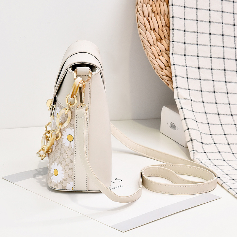 Daisy Ins Hot Net Red Solid Color Crossbody Bag Fashion Women&#039;s Handbag Bucket Bag Sweet Lady Style