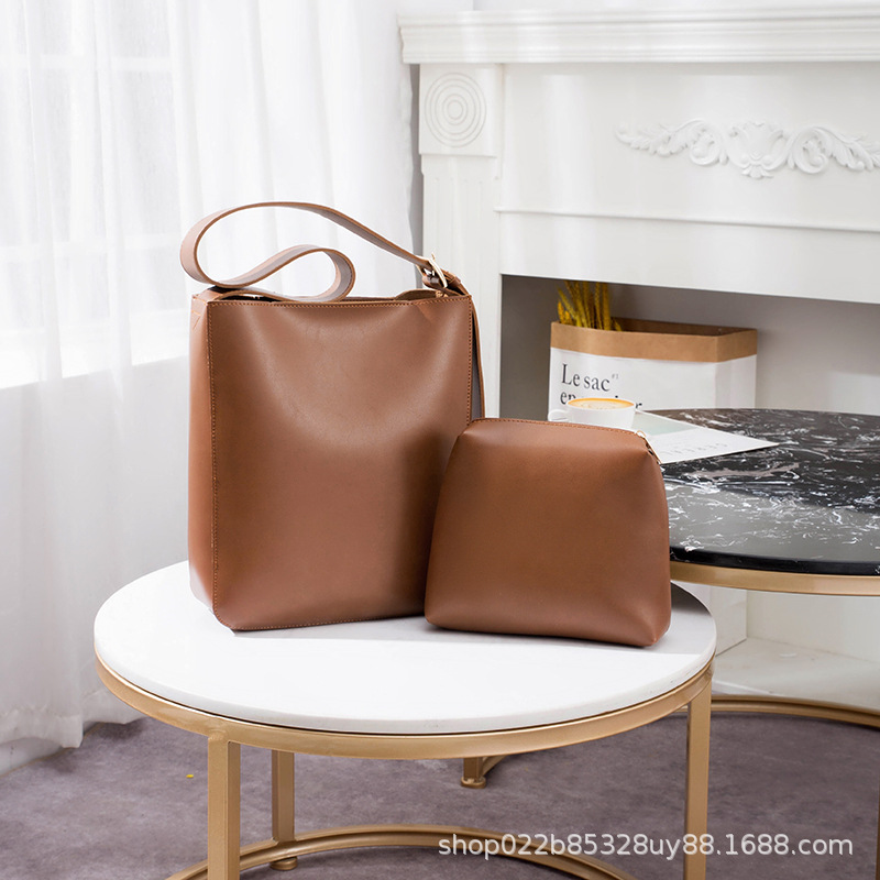 Women&#039;s Bag 2021 New Combination Bags Factory Wholesale Korean Style Trendy Crossbody Pu Women&#039;s Bag Fashionable Shoulder Bucket Bag
