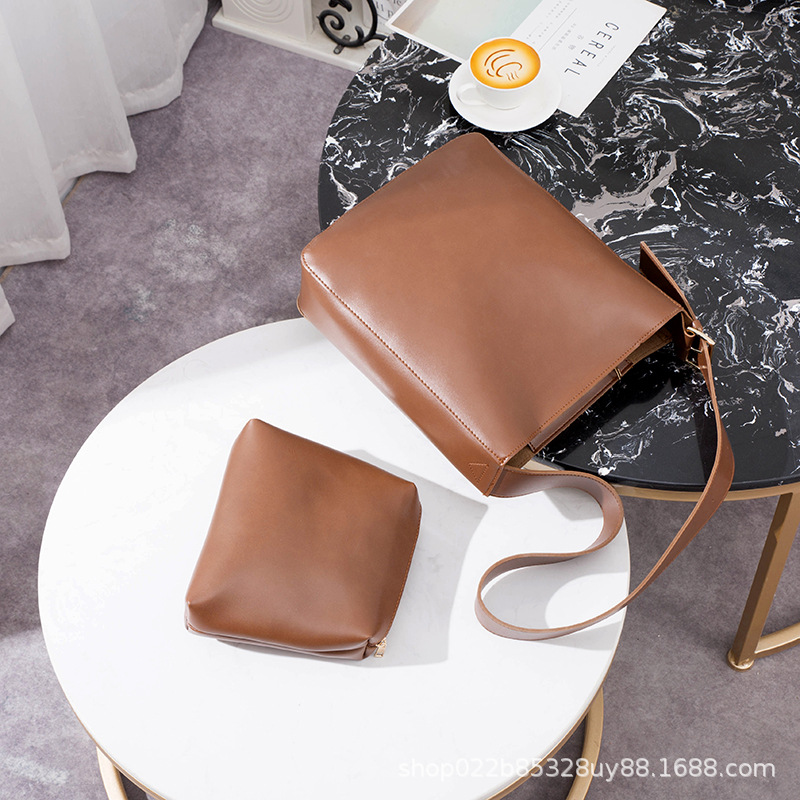 Women&#039;s Bag 2021 New Combination Bags Factory Wholesale Korean Style Trendy Crossbody Pu Women&#039;s Bag Fashionable Shoulder Bucket Bag