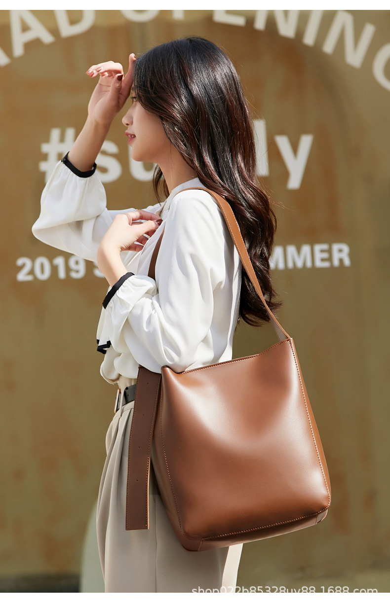 Women's Bag 2021 New Combination Bags Factory Wholesale Korean Style Trendy Crossbody Pu Women's Bag Fashionable Shoulder Bucket Bag