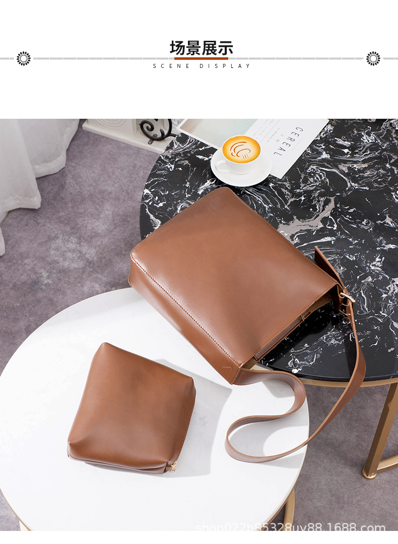 Women's Bag 2021 New Combination Bags Factory Wholesale Korean Style Trendy Crossbody Pu Women's Bag Fashionable Shoulder Bucket Bag