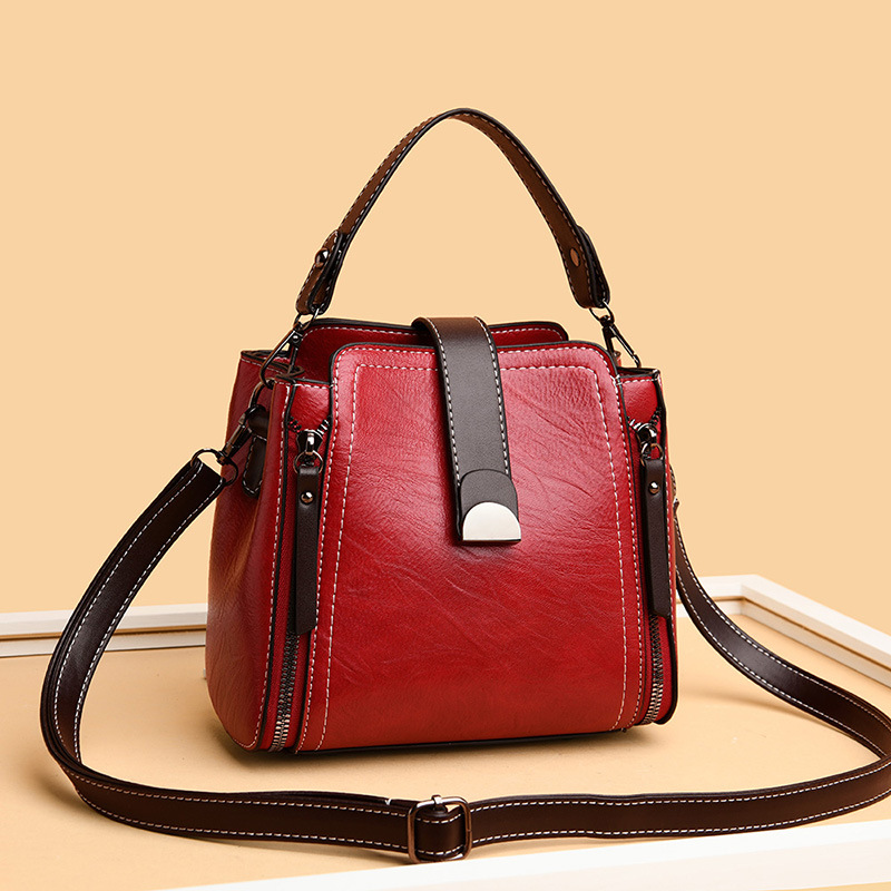 Bucket Bag Women&#039;s Bag Fashion Shoulder Bag Soft Leather Versatile Crossbody Bag Handbag