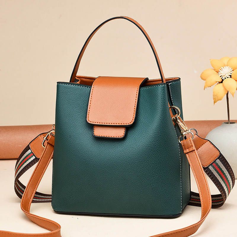 Fashion bucket bag women&#039;s new high-capacity single shoulder portable bag in autumn 2021