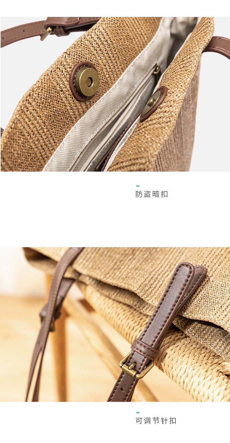 2020 Autumn New Woven Bucket Bag Large Capacity Fashion Tote Bag Shoulder Handbag Commuter Bag 2020 Autumn New Woven Bucket Bag Large Capacity Fashion Tote Bag Shoulder Handbag Commuter Bag