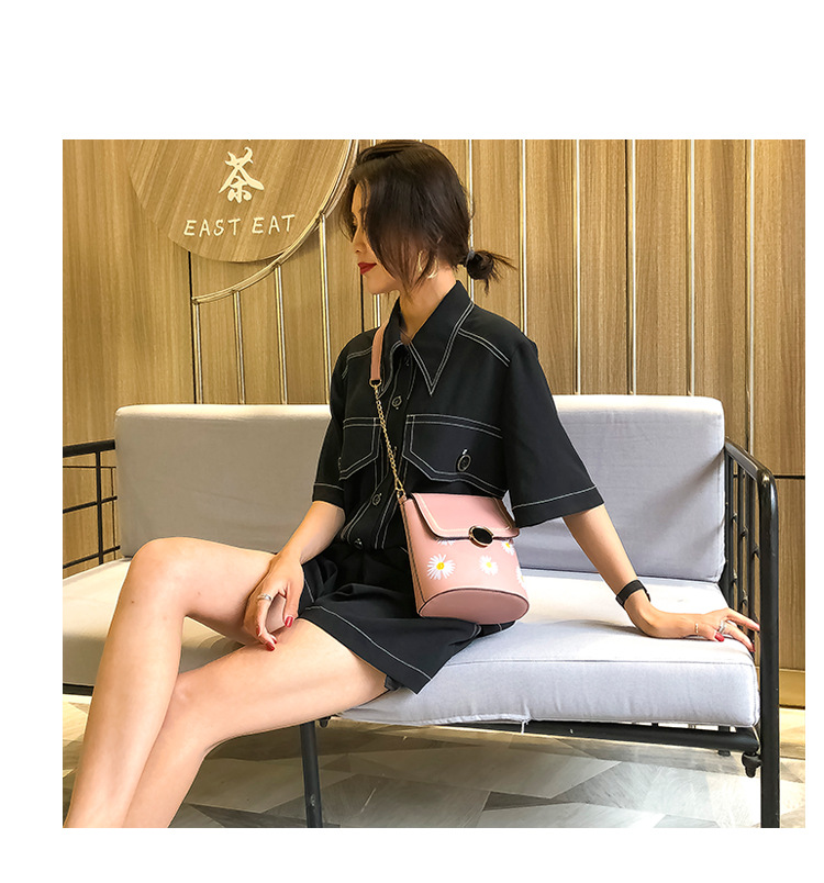 Factory Exclusive Supply New Korean Style Fashion Bucket Bag Internet Celebrity Women's Bag Fresh Sweet Shoulder Messenger Bag Wholesale Custom