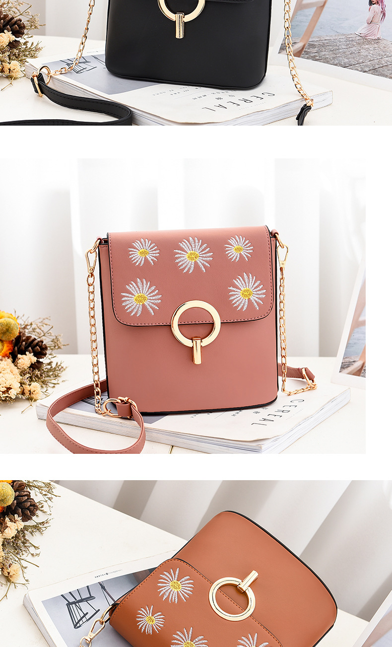 Simple little Daisy fresh and sweet student bag lady shoulder bag woman cross-body bucket bag vendor bag supply
