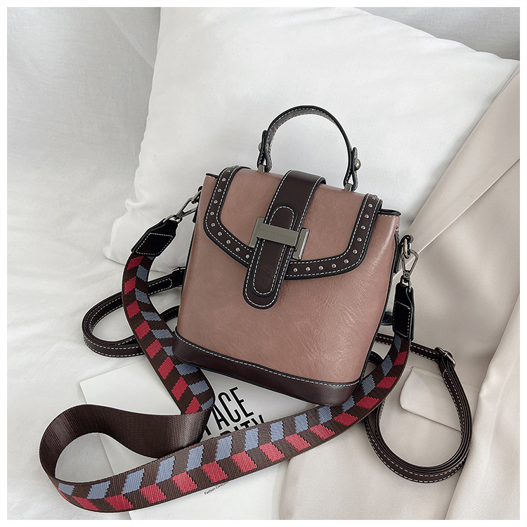 Autumn/Winter Small Bags Women&#039;s Bag  New Versatile Bucket Bag Portable Shoulder Messenger Bag Small Double Backpack