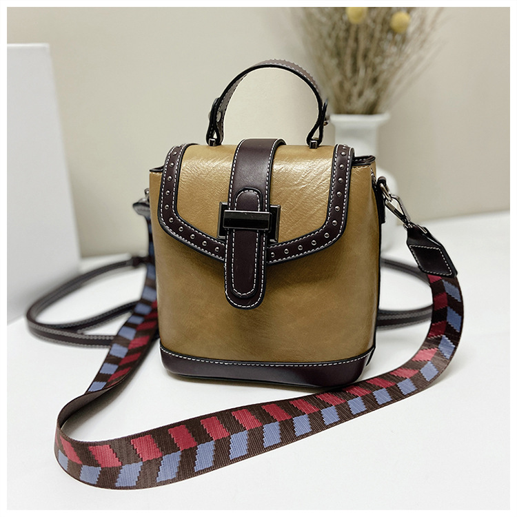 Autumn/Winter Small Bags Women&#039;s Bag  New Versatile Bucket Bag Portable Shoulder Messenger Bag Small Double Backpack
