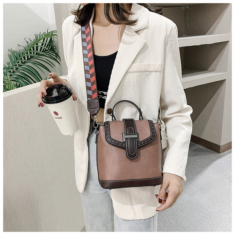 Autumn/Winter Small Bags Women's Bag New Versatile Bucket Bag Portable Shoulder Messenger Bag Small Double Backpack Autumn/Winter Small Bags Women's Bag New Versatile Bucket Bag Portable Shoulder Messenger Bag Small Double Backpack