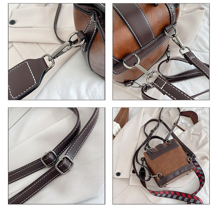 Autumn/Winter Small Bags Women's Bag New Versatile Bucket Bag Portable Shoulder Messenger Bag Small Double Backpack Autumn/Winter Small Bags Women's Bag New Versatile Bucket Bag Portable Shoulder Messenger Bag Small Double Backpack