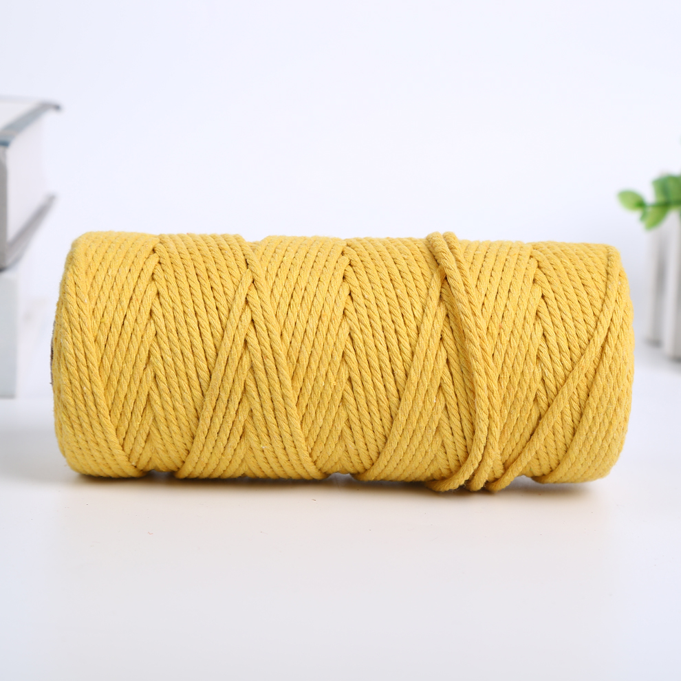 Color Cotton String Hand-Woven DIY Cotton Cord Color Decorative Rope Binding Rope Braided Rope Factory Direct Supply