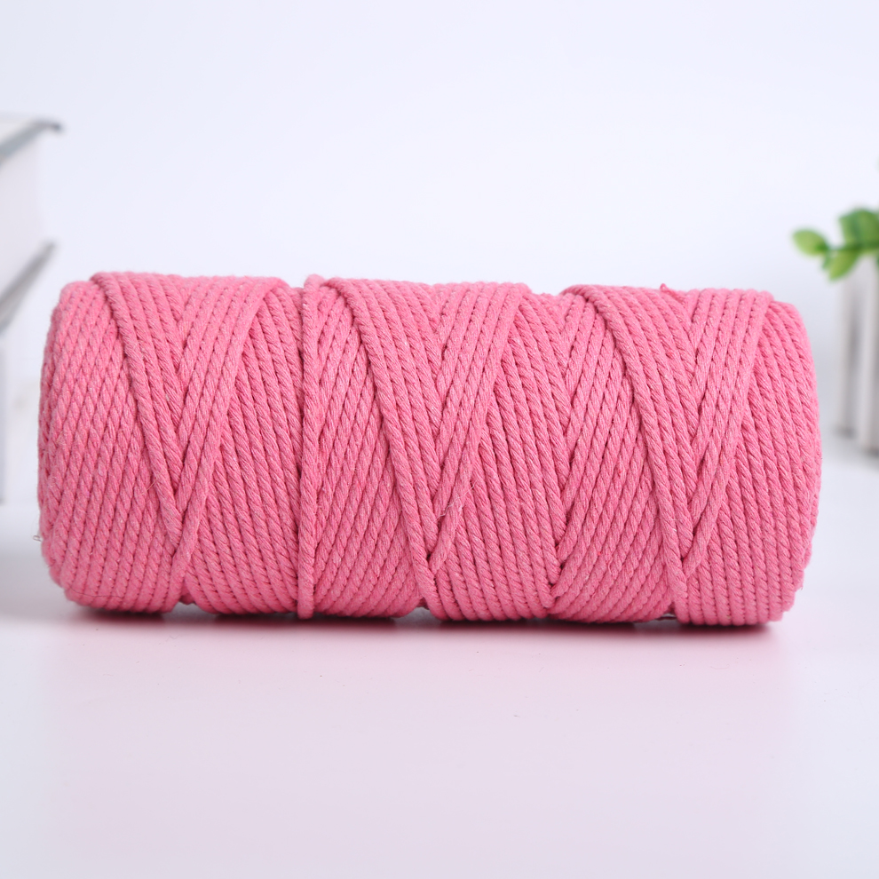 Color Cotton String Hand-Woven DIY Cotton Cord Color Decorative Rope Binding Rope Braided Rope Factory Direct Supply