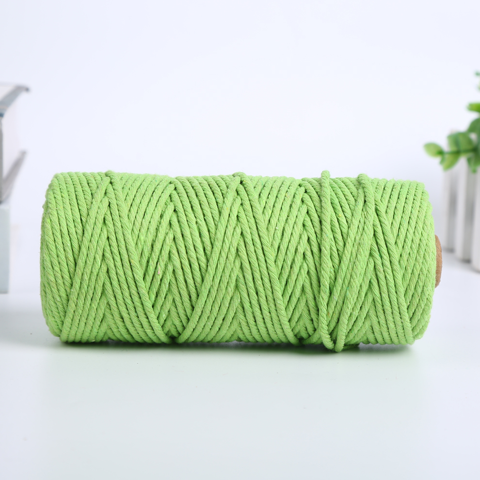 Color Cotton String Hand-Woven DIY Cotton Cord Color Decorative Rope Binding Rope Braided Rope Factory Direct Supply