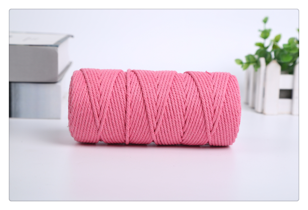 Color Cotton String Hand-Woven DIY Cotton Cord Color Decorative Rope Binding Rope Braided Rope Factory Direct Supply Color Cotton String Hand-Woven DIY Cotton Cord Color Decorative Rope Binding Rope Braided Rope Factory Direct Supply