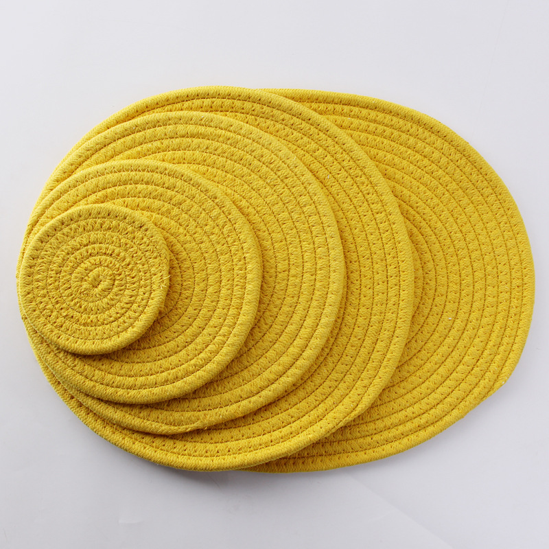 Cord Heat Resistant Heat Insulation HeatResistant Home Dining Table Cushion Coaster Bowl Mat Placemat Heat Proof Mat