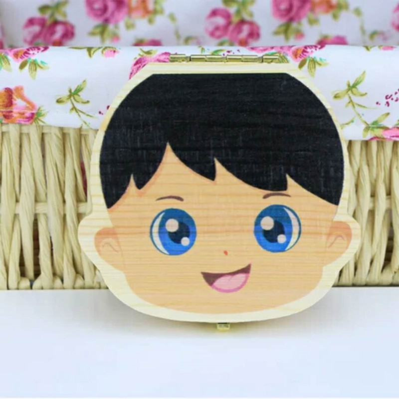 Painted Teeth Collection Box Men and Women Baby&#039;s Milk Teeth Box Teeth Collection Box Fetal Hair Umbilical Cord Souvenir Box Teeth Collection Box Baby Souvenir