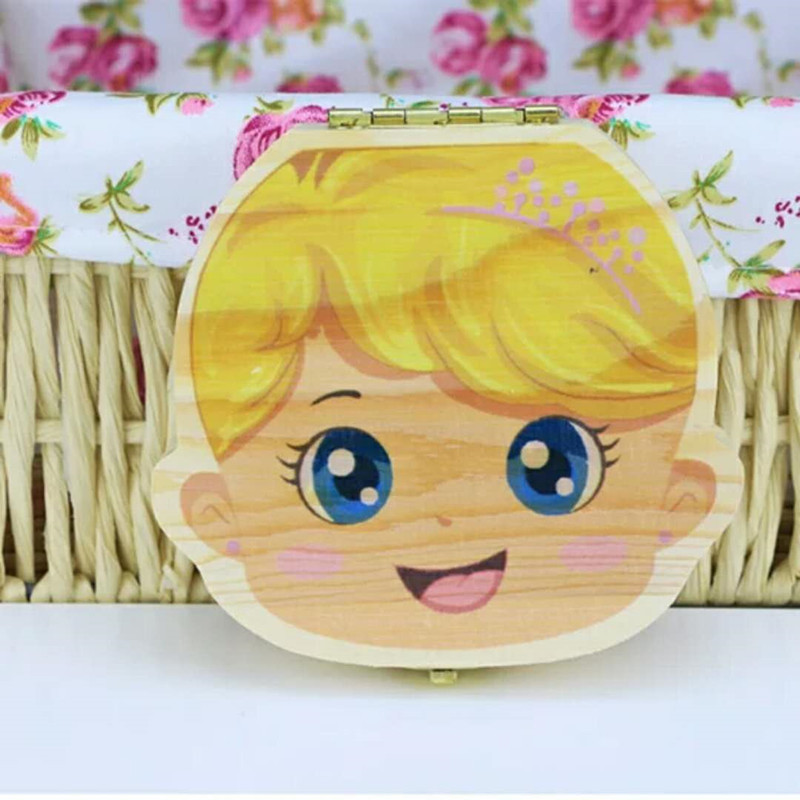 Painted Teeth Collection Box Men and Women Baby&#039;s Milk Teeth Box Teeth Collection Box Fetal Hair Umbilical Cord Souvenir Box Teeth Collection Box Baby Souvenir