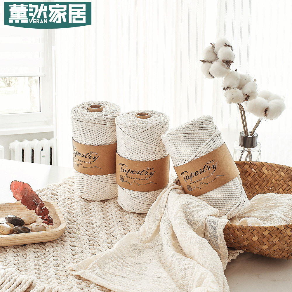 Cotton String Handmade DIY Decoration Braiding Thread Tapestry Material Binding Rope WearResistant Zongzi Cord Household