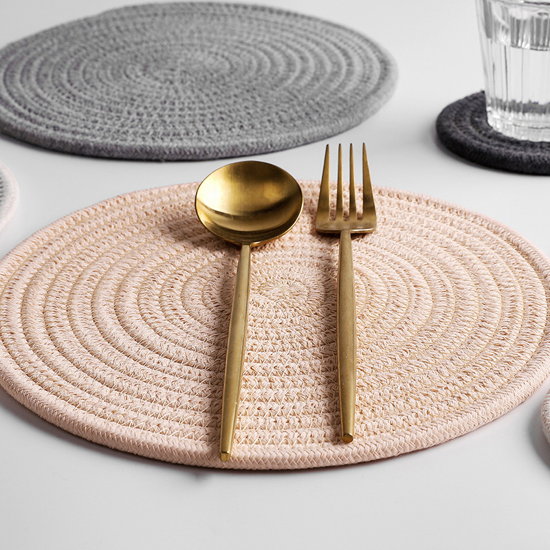 Japanese hand woven cord, Ironing, heat mate, heat resistant household table mat, cup mat, Bowl mat, meal mat, heat mat