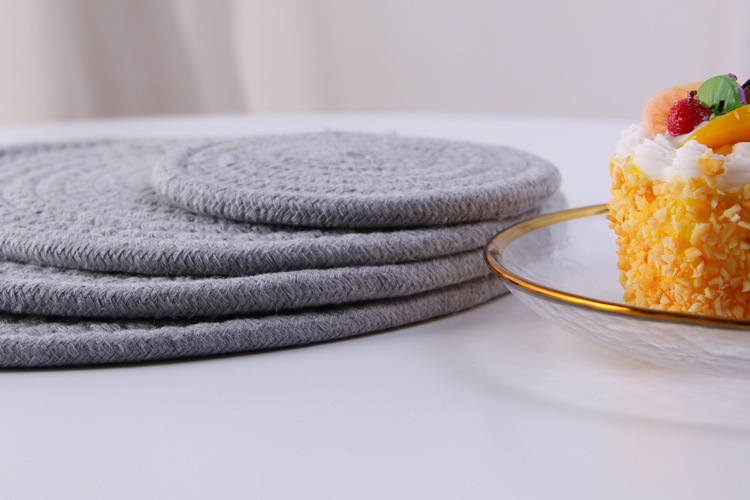 Japanese hand woven cord, Ironing, heat mate, heat resistant household table mat, cup mat, Bowl mat, meal mat, heat mat