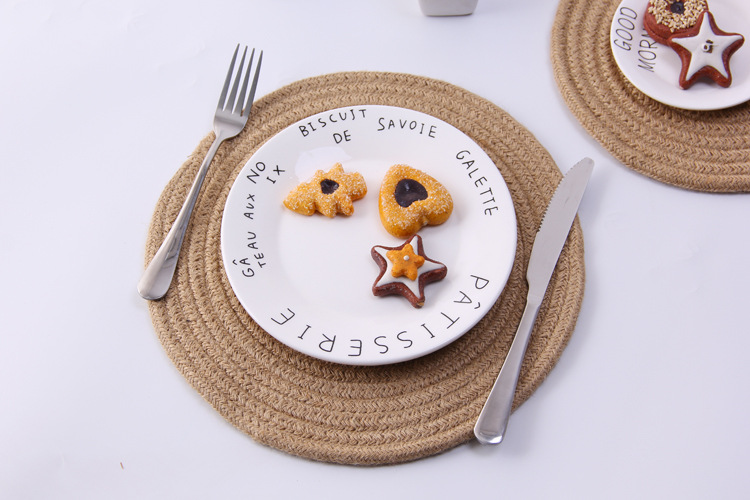 Japanese hand woven cord, Ironing, heat mate, heat resistant household table mat, cup mat, Bowl mat, meal mat, heat mat