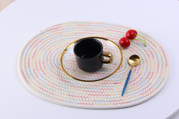 Japanese hand woven cord, Ironing, heat mate, heat resistant household table mat, cup mat, Bowl mat, meal mat, heat mat