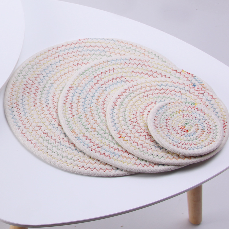 Japanese hand woven cord, Ironing, heat mate, heat resistant household table mat, cup mat, Bowl mat, meal mat, heat mat