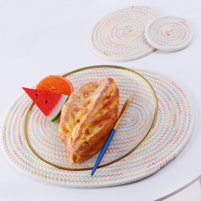 Japanese hand woven cord, Ironing, heat mate, heat resistant household table mat, cup mat, Bowl mat, meal mat, heat mat