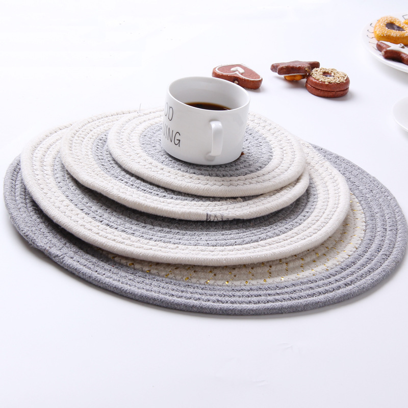 Japanese hand woven cord, Ironing, heat mate, heat resistant household table mat, cup mat, Bowl mat, meal mat, heat mat