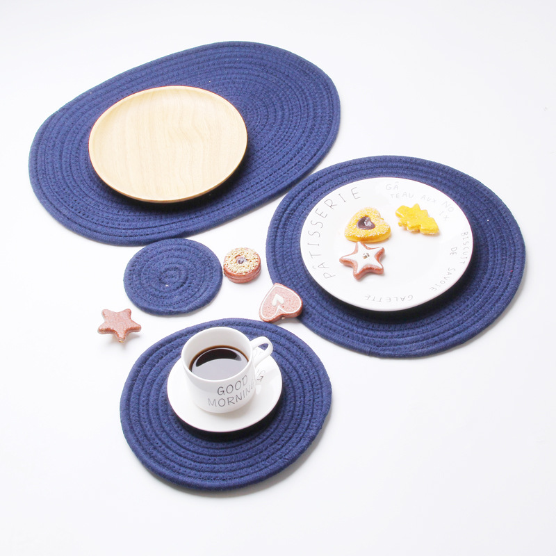 Japanese hand woven cord, Ironing, heat mate, heat resistant household table mat, cup mat, Bowl mat, meal mat, heat mat