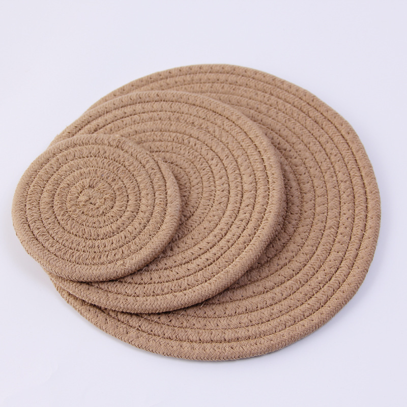 Japanese hand woven cord, Ironing, heat mate, heat resistant household table mat, cup mat, Bowl mat, meal mat, heat mat