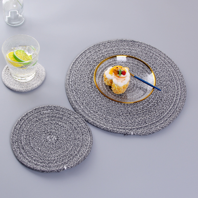 Japanese hand woven cord, Ironing, heat mate, heat resistant household table mat, cup mat, Bowl mat, meal mat, heat mat
