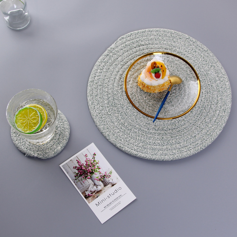 Japanese hand woven cord, Ironing, heat mate, heat resistant household table mat, cup mat, Bowl mat, meal mat, heat mat