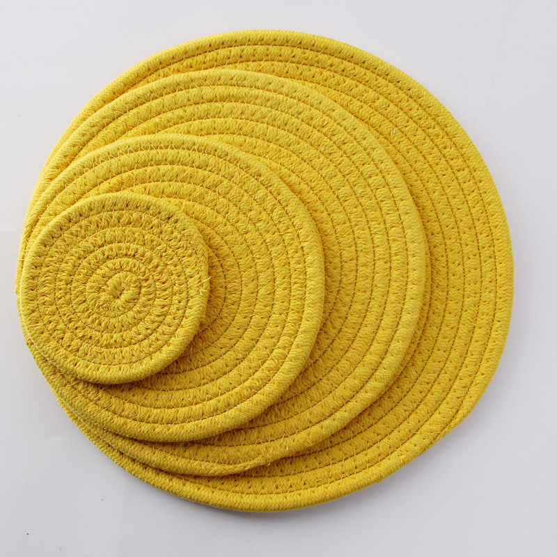 Japanese hand woven cord, Ironing, heat mate, heat resistant household table mat, cup mat, Bowl mat, meal mat, heat mat