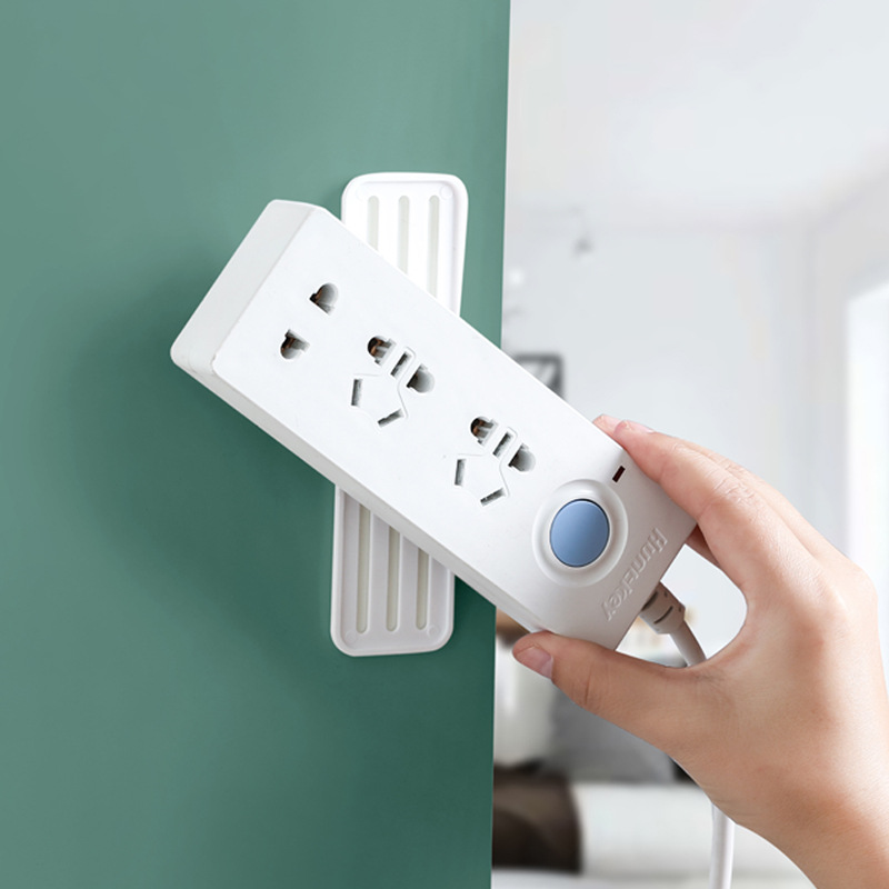 Power Strip Holder Wall-Mounted Adhesive Strong Seamless Household Punch-Free Patch Panel Socket Holder Cord Manager