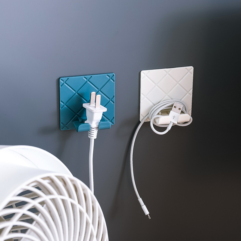 2606 Folding Socket Hook Kitchen Appliances Hanging Electric Wire Plugs Sticky Hook Socket Power Cord Storage Rack