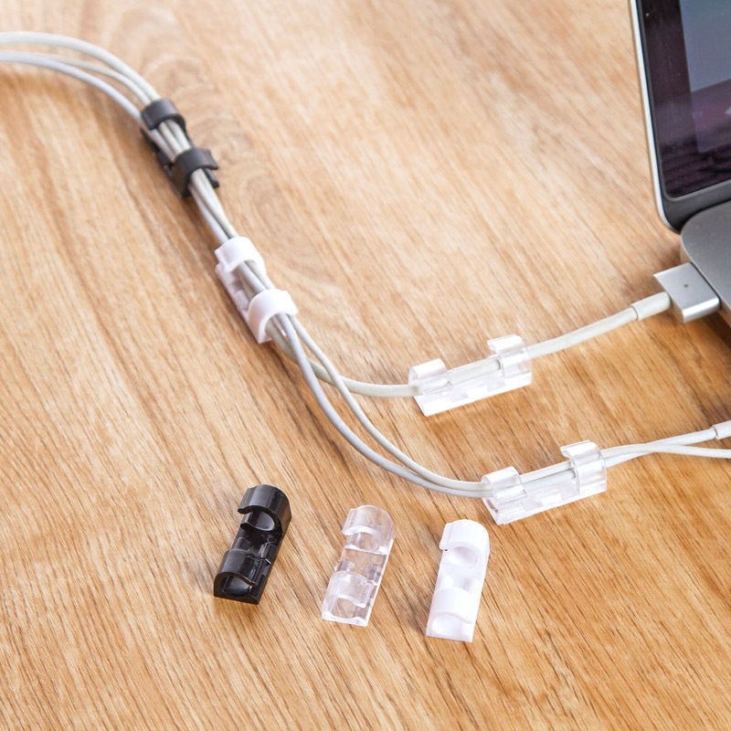 Storage Buckle Cord Manager Wall Sticker Network Cable Wire Holder Routing SelfAdhesive Buckle NailFree Windup Clamp
