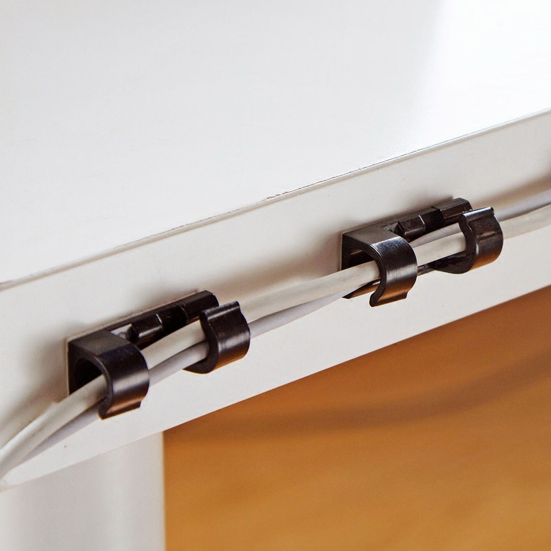 Storage Buckle Cord Manager Wall Sticker Network Cable Wire Holder Routing SelfAdhesive Buckle NailFree Windup Clamp
