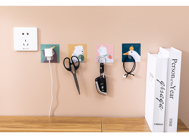 Socket Power Cord Storage Hook Plug Hook Kitchen Key Holder Wall Hanging Cartoon Strong Adhesive Socket Power Cord Storage Hook Plug Hook Kitchen Key Holder Wall Hanging Cartoon Strong Adhesive