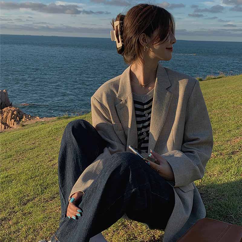 Autumn Short T-shirt long-sleeved Crop cord slimming Jacket 2020 generation hair