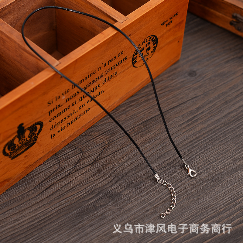 Korean Wax Cord Necklace Rope Factory Direct Sales Leather Rope Necklace Accessories Lanyard DIY Pendant Rope Wax Line