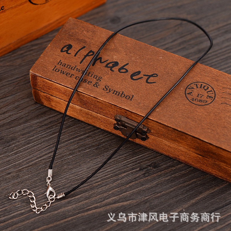 Korean Wax Cord Necklace Rope Factory Direct Sales Leather Rope Necklace Accessories Lanyard DIY Pendant Rope Wax Line