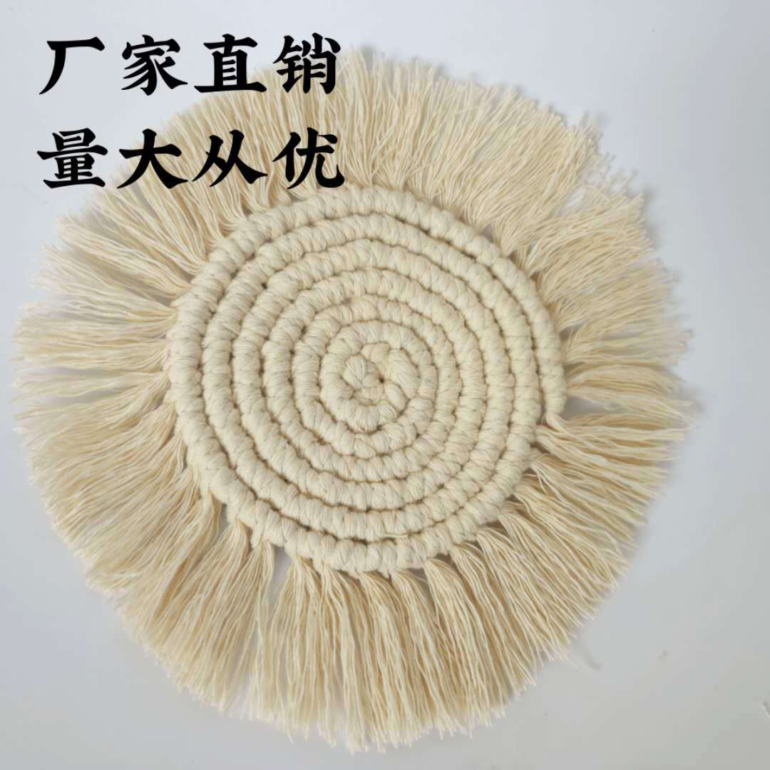 Ins Solanum hand-woven cotton cord meal MATS heat insulation bowl MATS coffee coasters floor stands supply