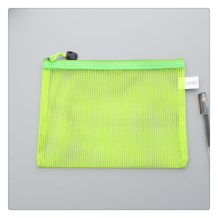 Colorful Color Matching Fine Mesh Hollow out Zipper Bag File Material Storage Bag Student Pencil Case Examination Paper Bag Colorful Color Matching Fine Mesh Hollow out Zipper Bag File Material Storage Bag Student Pencil Case Examination Paper Bag