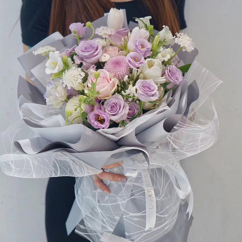 Material Mesh Voile Texture Bouquet Flowers Gift Box Packaging Material Wrapping Paper Bag Shop Supplies Wholesale
