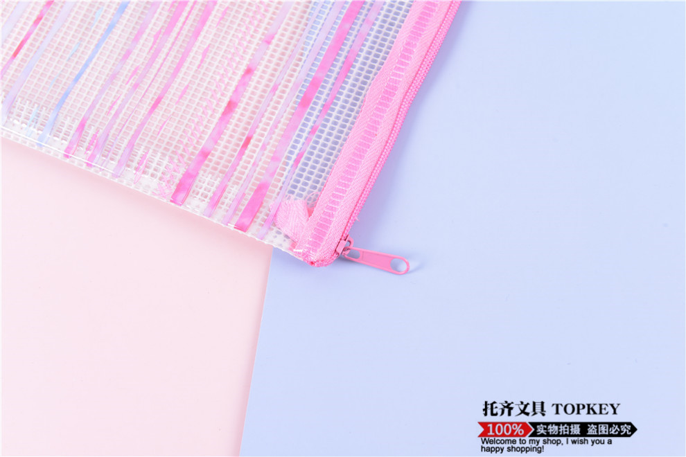 Spot Thickened Waterproof Transparent PVC Mesh Zipper Bag Large Capacity Material Storage Bag Student Document Information Bag Spot Thickened Waterproof Transparent PVC Mesh Zipper Bag Large Capacity Material Storage Bag Student Document Information Bag