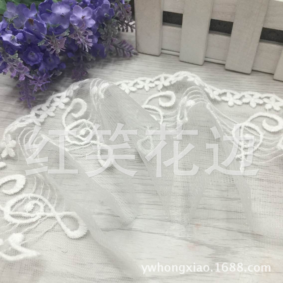 Spot Supply DIY Ornament Accessories Wholesale Unilateral Mesh Note Lace Clothing Accessories Material