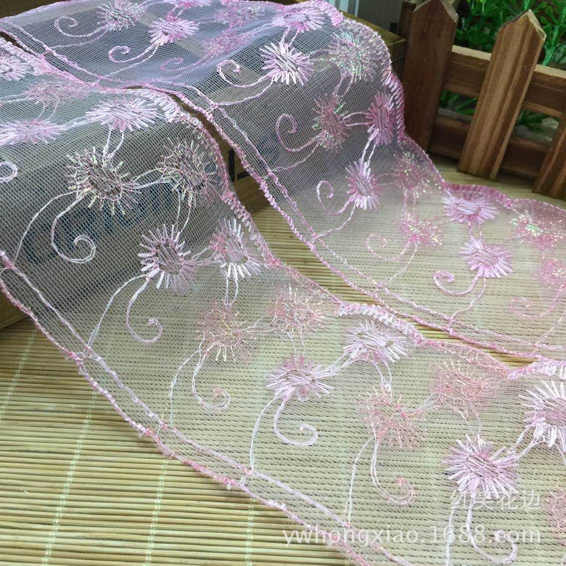Spot Supply DIY Ornament Accessories Wholesale Unilateral Mesh Note Lace Clothing Accessories Material