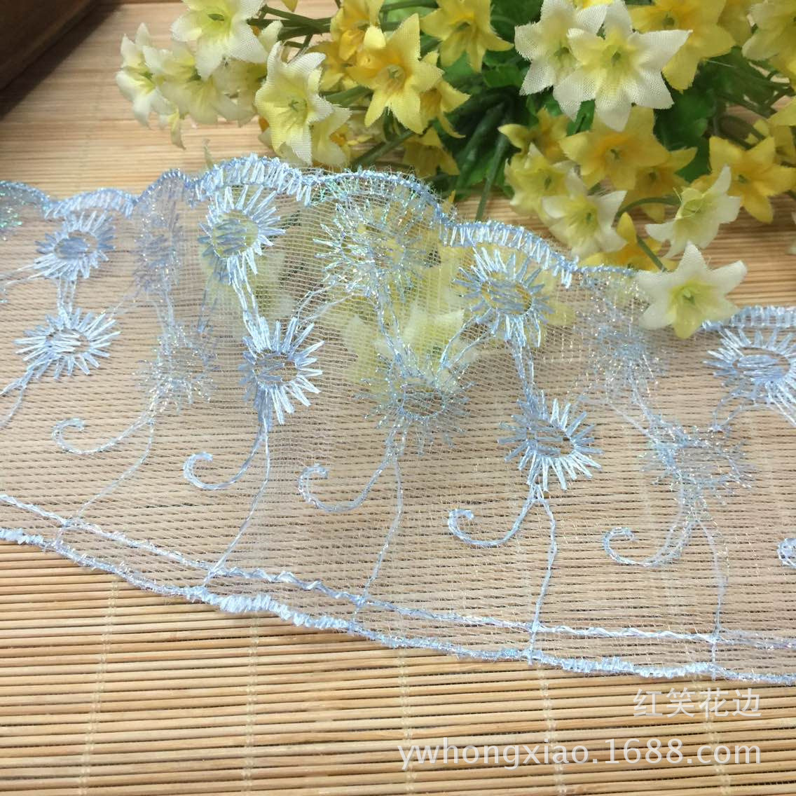 Spot Supply DIY Ornament Accessories Wholesale Unilateral Mesh Note Lace Clothing Accessories Material