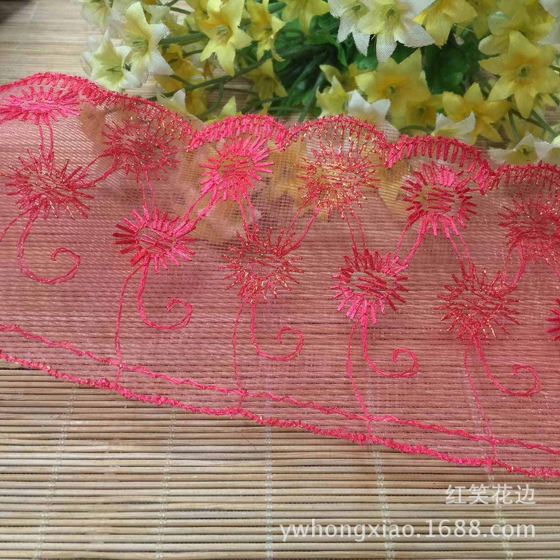Spot Supply DIY Ornament Accessories Wholesale Unilateral Mesh Note Lace Clothing Accessories Material
